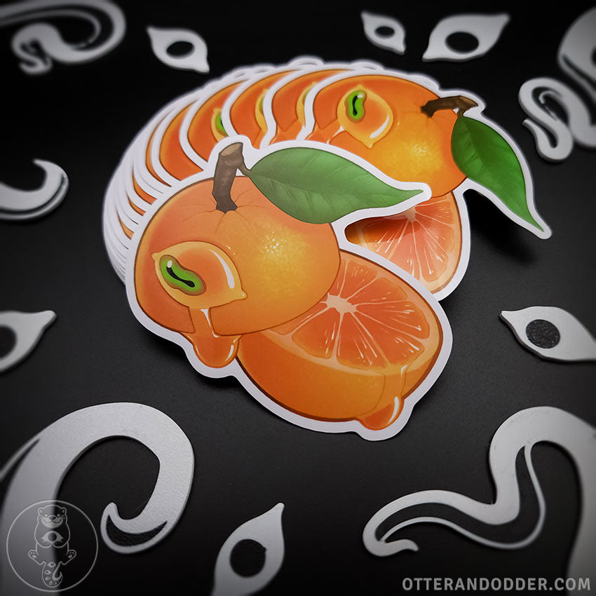 Crying Orange Sticker