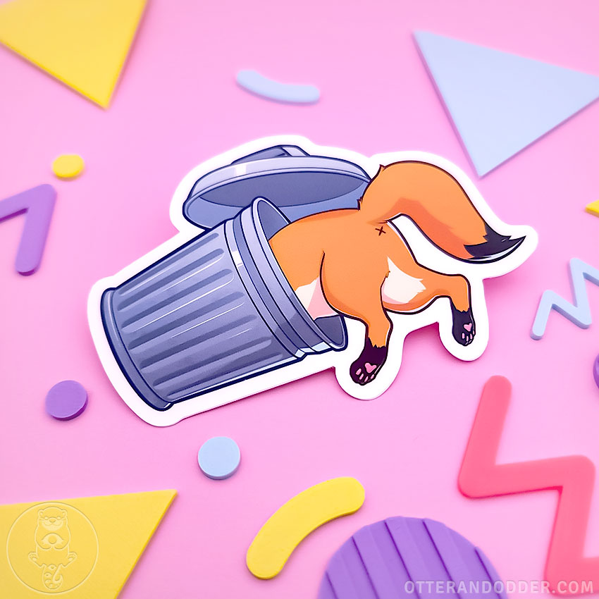 Garbage fox sticker