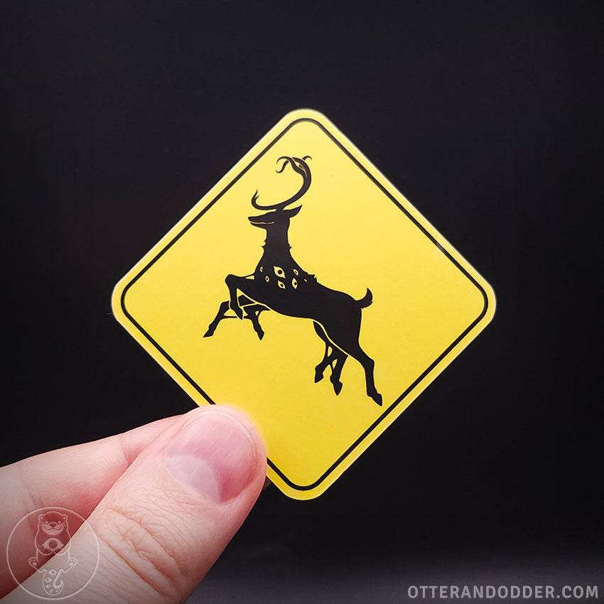 Deer Xing Sticker