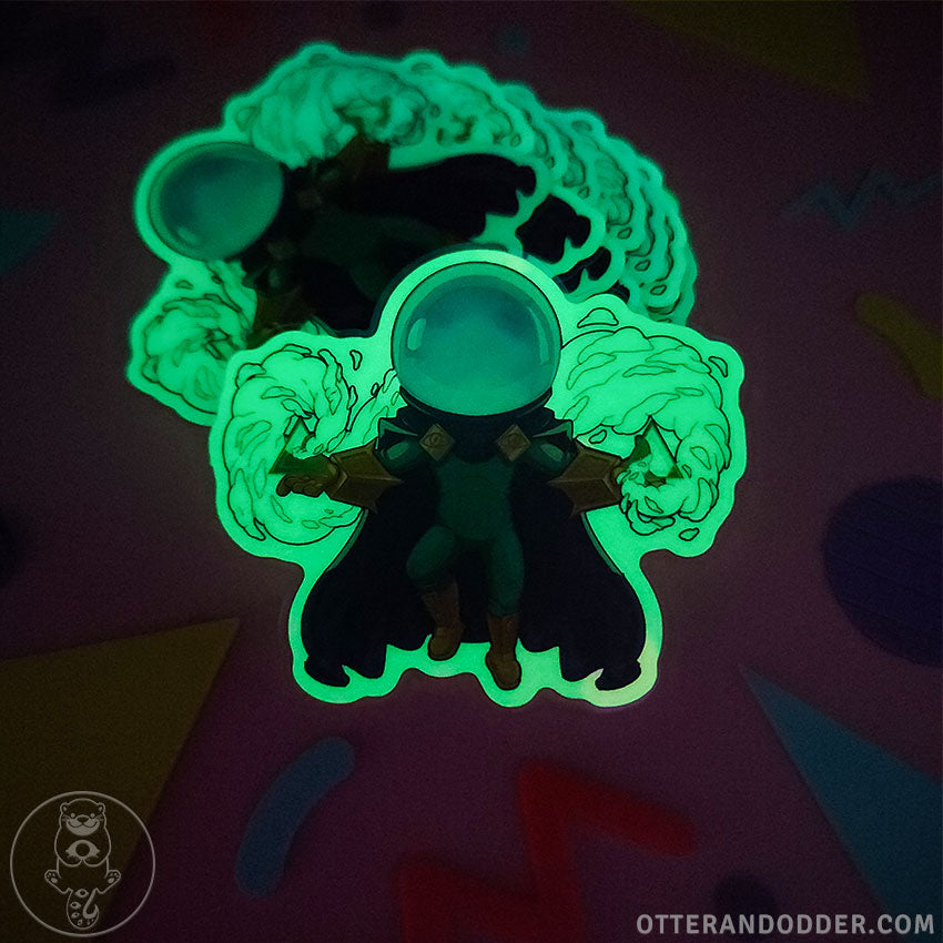 Mysterio Chibi 1 Glow in the Dark Sticker