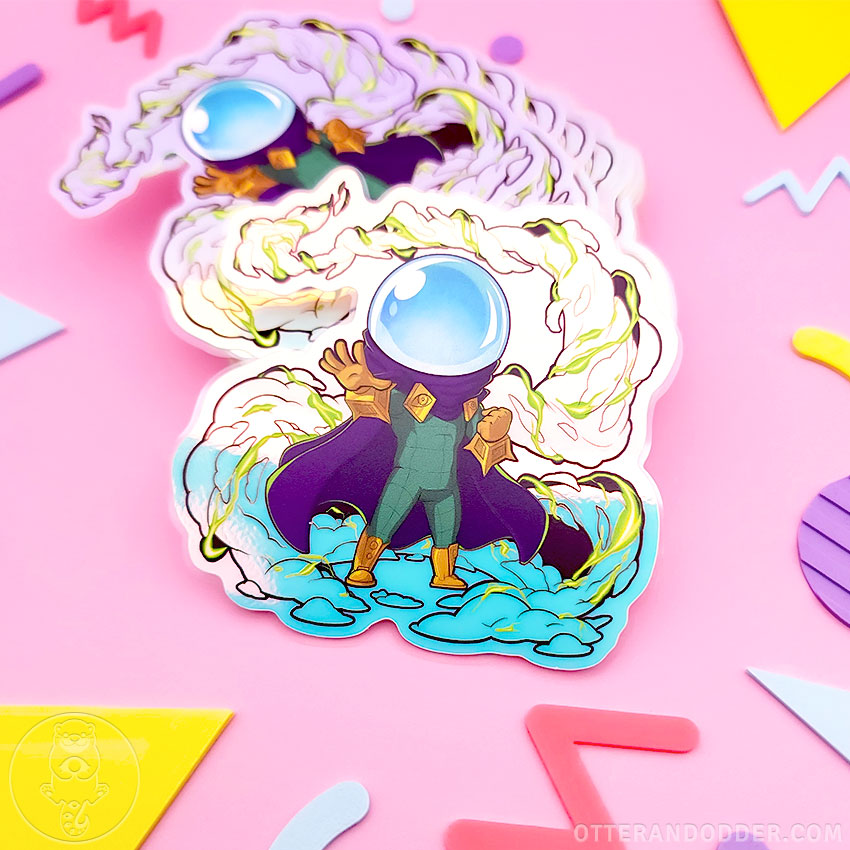 Mysterio Chibi 2 Glow in the dark sticker