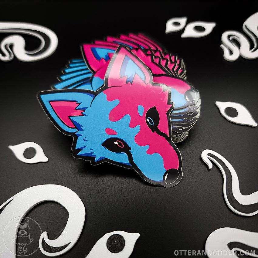 Neon Fox Sticker