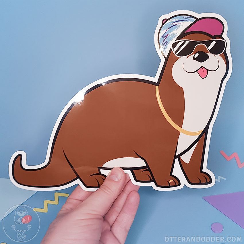 Otter but Cool Sticker XL