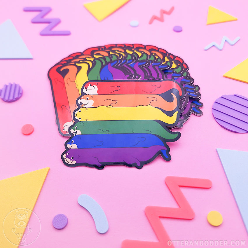 Pride Otters Sticker