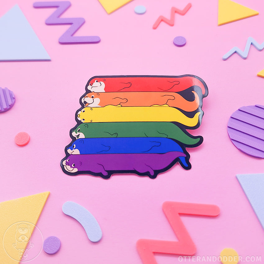 Pride Otters Sticker